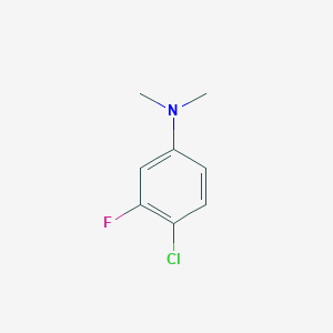 molecular formula C8H9ClFN B12458942 4-chloro-3-fluoro-N,N-dimethylaniline 