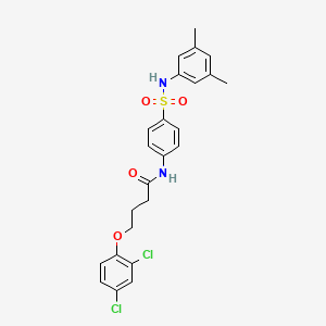 molecular formula C24H24Cl2N2O4S B12458950 4-(2,4-dichlorophenoxy)-N-{4-[(3,5-dimethylphenyl)sulfamoyl]phenyl}butanamide 