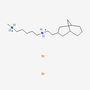 2-(3-Bicyclo[3.3.1]nonanyl)ethyl-[5-(methylazaniumyl)pentyl]azanium;dibromide