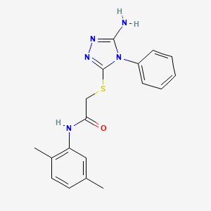 molecular formula C18H19N5OS B12458961 2-[(5-amino-4-phenyl-1,2,4-triazol-3-yl)sulfanyl]-N-(2,5-dimethylphenyl)acetamide 