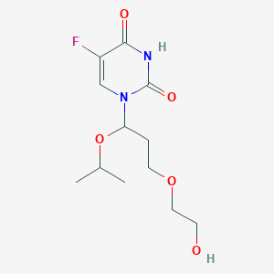 2,4(1H,3H)-Pyrimidinedione, 5-fluoro-1-(3-(2-hydroxyethoxy)-1-(1-methylethoxy)propyl)-