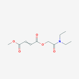molecular formula C11H17NO5 B12458970 1-(diethylcarbamoyl)methyl 4-methyl (2E)-but-2-enedioate 