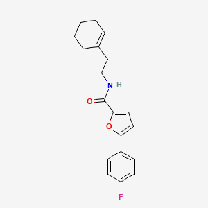 molecular formula C19H20FNO2 B12459008 N-[2-(cyclohex-1-en-1-yl)ethyl]-5-(4-fluorophenyl)furan-2-carboxamide 