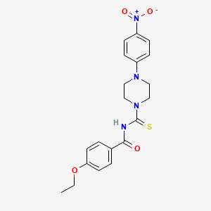 molecular formula C20H22N4O4S B12459015 4-ethoxy-N-[4-(4-nitrophenyl)piperazine-1-carbothioyl]benzamide 