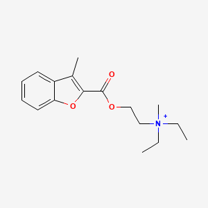 molecular formula C17H24NO3+ B12459018 N,N-diethyl-N-methyl-2-{[(3-methyl-1-benzofuran-2-yl)carbonyl]oxy}ethanaminium 