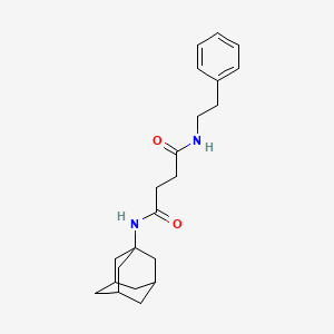 molecular formula C22H30N2O2 B12459032 N-(2-phenylethyl)-N'-(tricyclo[3.3.1.1~3,7~]dec-1-yl)butanediamide 