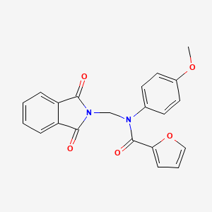 molecular formula C21H16N2O5 B12459047 N-[(1,3-dioxoisoindol-2-yl)methyl]-N-(4-methoxyphenyl)furan-2-carboxamide 