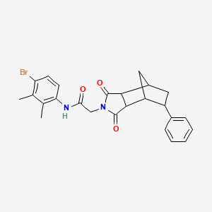 molecular formula C25H25BrN2O3 B12459070 N-(4-bromo-2,3-dimethylphenyl)-2-(1,3-dioxo-5-phenyloctahydro-2H-4,7-methanoisoindol-2-yl)acetamide 