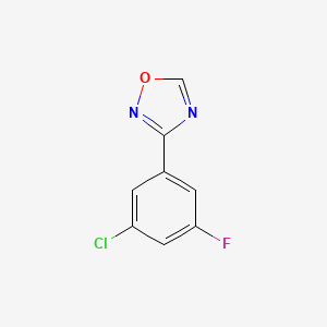 molecular formula C8H4ClFN2O B12459078 3-(3-Chloro-5-fluorophenyl)-1,2,4-oxadiazole 