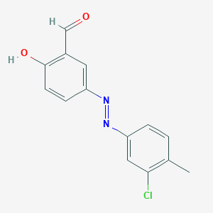 molecular formula C14H11ClN2O2 B12459167 5-[(E)-(3-chloro-4-methylphenyl)diazenyl]-2-hydroxybenzaldehyde 