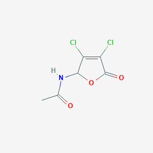molecular formula C6H5Cl2NO3 B12459182 N-(3,4-dichloro-5-oxo-2H-furan-2-yl)acetamide 