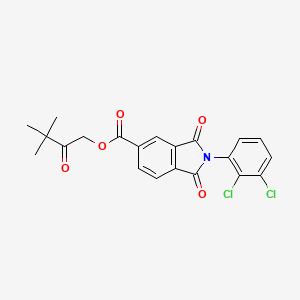 molecular formula C21H17Cl2NO5 B12459184 3,3-dimethyl-2-oxobutyl 2-(2,3-dichlorophenyl)-1,3-dioxo-2,3-dihydro-1H-isoindole-5-carboxylate 