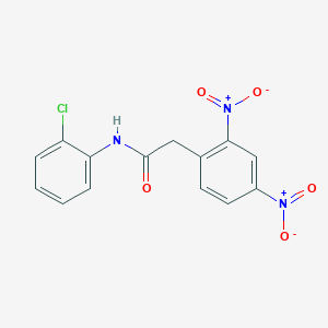 molecular formula C14H10ClN3O5 B12459287 N-(2-chlorophenyl)-2-(2,4-dinitrophenyl)acetamide 