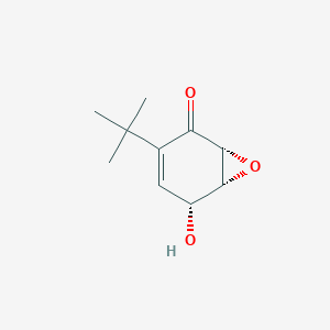 molecular formula C10H14O3 B124593 6-tert-Butyl-2,3-epoxy-1,4-benzoquinone CAS No. 158592-93-9