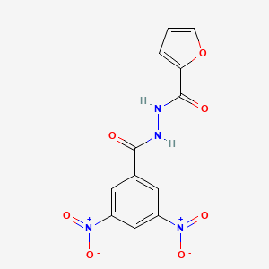 molecular formula C12H8N4O7 B12459334 N'-[(3,5-dinitrophenyl)carbonyl]furan-2-carbohydrazide 
