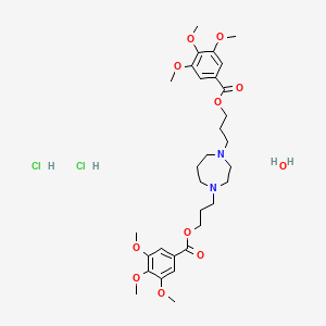 molecular formula C31H48Cl2N2O11 B1245934 Dilazep dihydrochloride monohydrate 