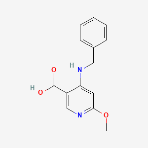 molecular formula C14H14N2O3 B12459358 4-(Benzylamino)-6-methoxynicotinic Acid 