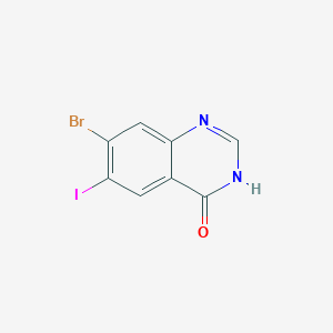 molecular formula C8H4BrIN2O B12459377 7-Bromo-6-iodo-quinazolin-4-ol 