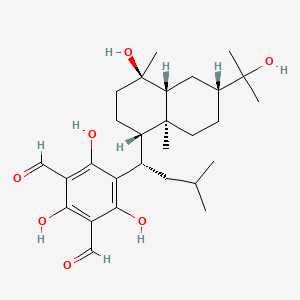 molecular formula C28H42O7 B1245939 Macrocarpal J 