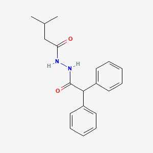 molecular formula C19H22N2O2 B12459439 N'-(diphenylacetyl)-3-methylbutanehydrazide 