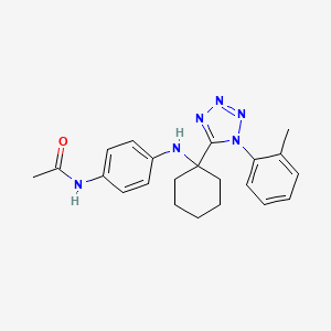 molecular formula C22H26N6O B12459455 N-[4-({1-[1-(2-methylphenyl)-1H-tetrazol-5-yl]cyclohexyl}amino)phenyl]acetamide 