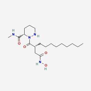 (3S)-2-[(2R)-2-[2-(hydroxyamino)-2-oxoethyl]undecanoyl]-N-methyldiazinane-3-carboxamide