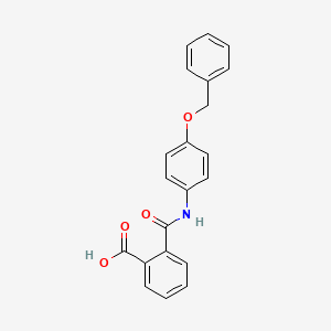 molecular formula C21H17NO4 B12459534 2-{[4-(Benzyloxy)phenyl]carbamoyl}benzoic acid 