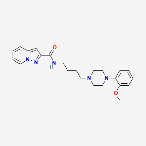 molecular formula C23H29N5O2 B1245955 N-(4-(4-(2-methoxyphenyl)piperazin-1-yl)butyl)H-pyrazolo[1,5-a]pyridine-2-carboxamide 