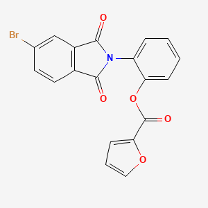 molecular formula C19H10BrNO5 B12459566 2-(5-bromo-1,3-dioxo-1,3-dihydro-2H-isoindol-2-yl)phenyl furan-2-carboxylate 