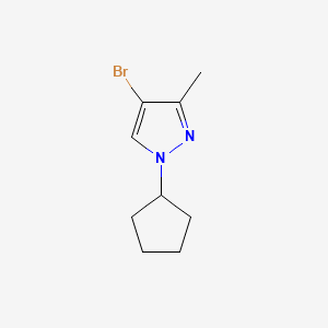 molecular formula C9H13BrN2 B12459605 4-bromo-1-cyclopentyl-3-methyl-1H-pyrazole 