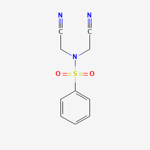 molecular formula C10H9N3O2S B12459616 N,N-bis(cyanomethyl)benzenesulfonamide CAS No. 36130-50-4