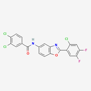 molecular formula C20H9Cl3F2N2O2 B12459649 3,4-dichloro-N-[2-(2-chloro-4,5-difluorophenyl)-1,3-benzoxazol-5-yl]benzamide 