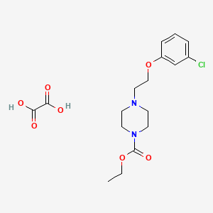 molecular formula C17H23ClN2O7 B12459672 Ethyl 4-[2-(3-chlorophenoxy)ethyl]piperazine-1-carboxylate ethanedioate 