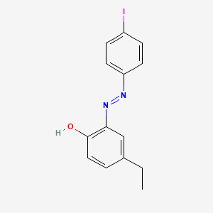 molecular formula C14H13IN2O B12459680 4-ethyl-2-[(E)-(4-iodophenyl)diazenyl]phenol 