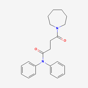 molecular formula C22H26N2O2 B12459715 4-(azepan-1-yl)-4-oxo-N,N-diphenylbutanamide 