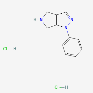 molecular formula C11H13Cl2N3 B12459740 1-Phenyl-1,4,5,6-tetrahydro-pyrrolo[3,4-c]pyrazole dihydrochloride 