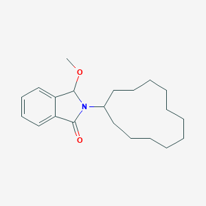 molecular formula C21H31NO2 B12459744 2-cyclododecyl-3-methoxy-2,3-dihydro-1H-isoindol-1-one 