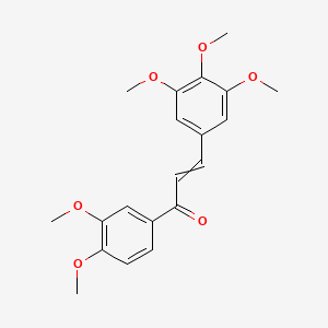 molecular formula C20H22O6 B12459750 1-(3,4-dimethoxyphenyl)-3-(3,4,5-trimethoxyphenyl)prop-2-en-1-one 