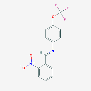 molecular formula C14H9F3N2O3 B12459861 N-[(E)-(2-nitrophenyl)methylidene]-4-(trifluoromethoxy)aniline 