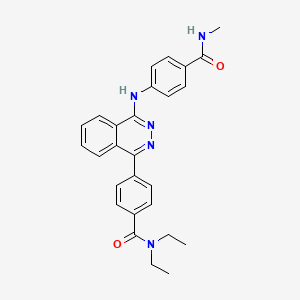 molecular formula C27H27N5O2 B12459871 N,N-diethyl-4-(4-{[4-(methylcarbamoyl)phenyl]amino}phthalazin-1-yl)benzamide 