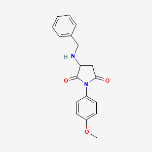 molecular formula C18H18N2O3 B12459872 3-(Benzylamino)-1-(4-methoxyphenyl)pyrrolidine-2,5-dione 