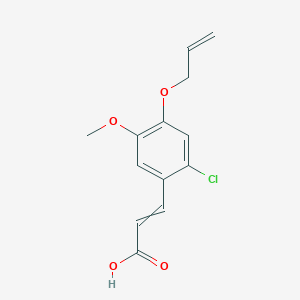 molecular formula C13H13ClO4 B12459875 (E)-3-(4-(allyloxy)-2-chloro-5-methoxyphenyl)acrylic acid 
