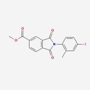 molecular formula C17H12INO4 B12459888 Methyl 2-(4-iodo-2-methylphenyl)-1,3-dioxoisoindole-5-carboxylate 