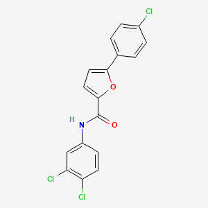 molecular formula C17H10Cl3NO2 B12459898 5-(4-chlorophenyl)-N-(3,4-dichlorophenyl)furan-2-carboxamide 