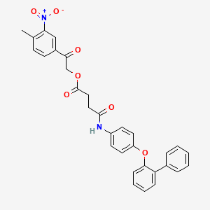 molecular formula C31H26N2O7 B12459906 2-(4-Methyl-3-nitrophenyl)-2-oxoethyl 4-{[4-(biphenyl-2-yloxy)phenyl]amino}-4-oxobutanoate 