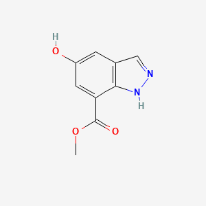 molecular formula C9H8N2O3 B12459915 methyl 5-hydroxy-1H-indazole-7-carboxylate 