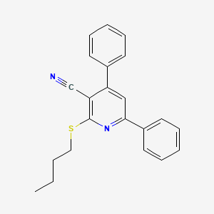 molecular formula C22H20N2S B12459934 2-(Butylsulfanyl)-4,6-diphenylpyridine-3-carbonitrile 
