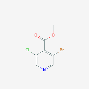 molecular formula C7H5BrClNO2 B12459965 Methyl 3-bromo-5-chloroisonicotinate 