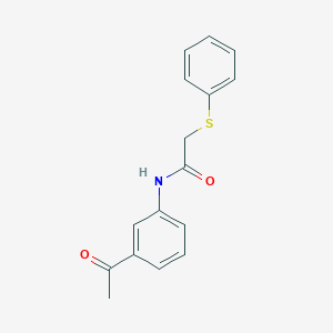 molecular formula C16H15NO2S B12460013 N-(3-acetylphenyl)-2-(phenylsulfanyl)acetamide 