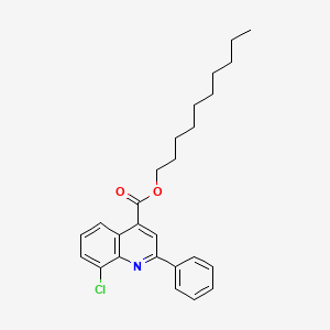 molecular formula C26H30ClNO2 B12460050 Decyl 8-chloro-2-phenylquinoline-4-carboxylate 